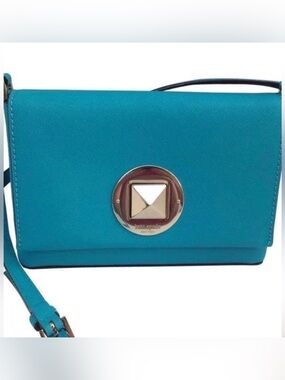 Kate Spade NY Sally Newberry Turquoise Saffiano Leather Bag